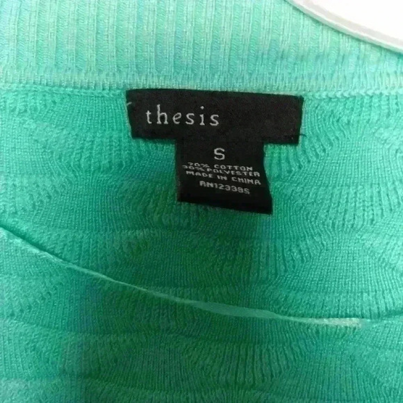 Thesis crop mint sweater Sz Small - Picture 5 of 5